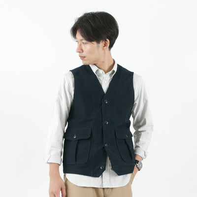 FOB FACTORY（FOBファクトリー） F2388 ハンティング ベスト / メンズ / ヘビーモールスキン / 日本製 / HUNTING VEST / liou クリスマス プレゼント ギフト