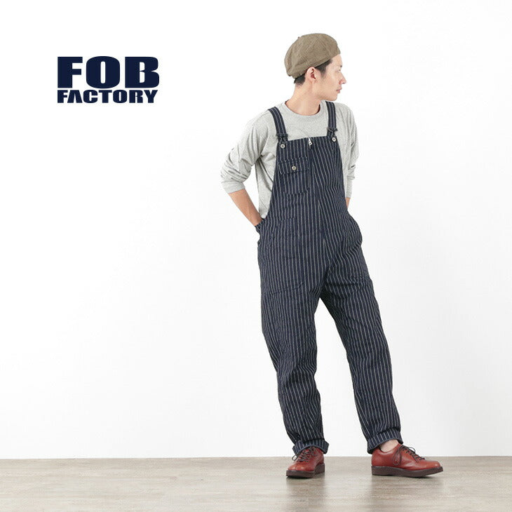 FOB FACTORY（FOBファクトリー） F0479 デニム オーバーオール ウォバッシュ / メンズ / ジェルトデニム / サロペッ –  ROCOCO ONLINE STORE