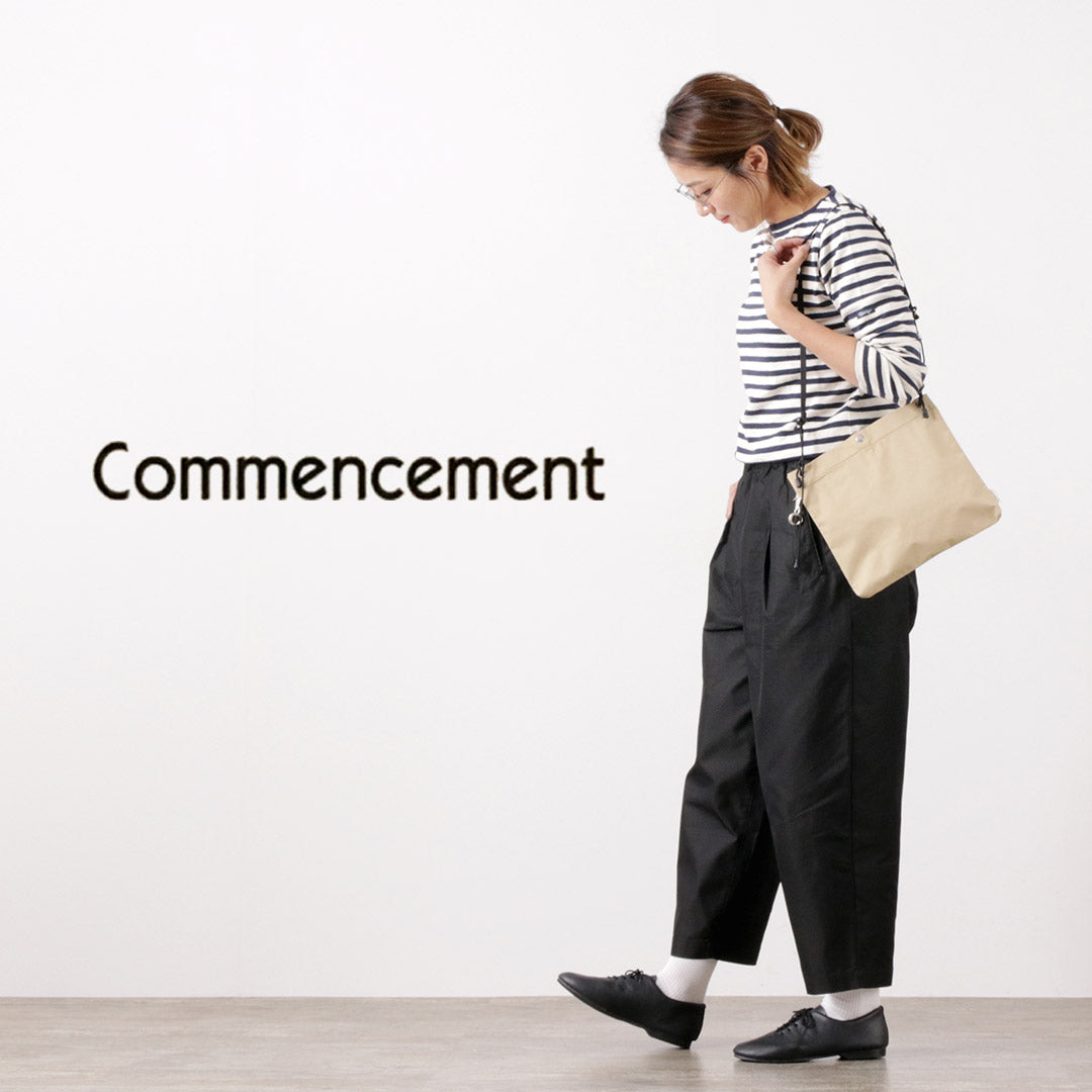 COMMENCEMENT（コメンスメント） ワイド パンツ / レディース テーパード チノパン ウエストゴム オフィスカジュアル C-053 Wide pants