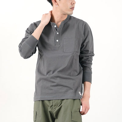 FELCO × HEALTH KNIT（フェルコ × ヘルスニット） ポケットヘンリーネックTシャツ / 長袖 / 抗菌防臭 吸汗速乾 / アメリカ コットン / 無地 / メンズ / 21024 /  L/S POCKET HENLY NECK T-SHIRT