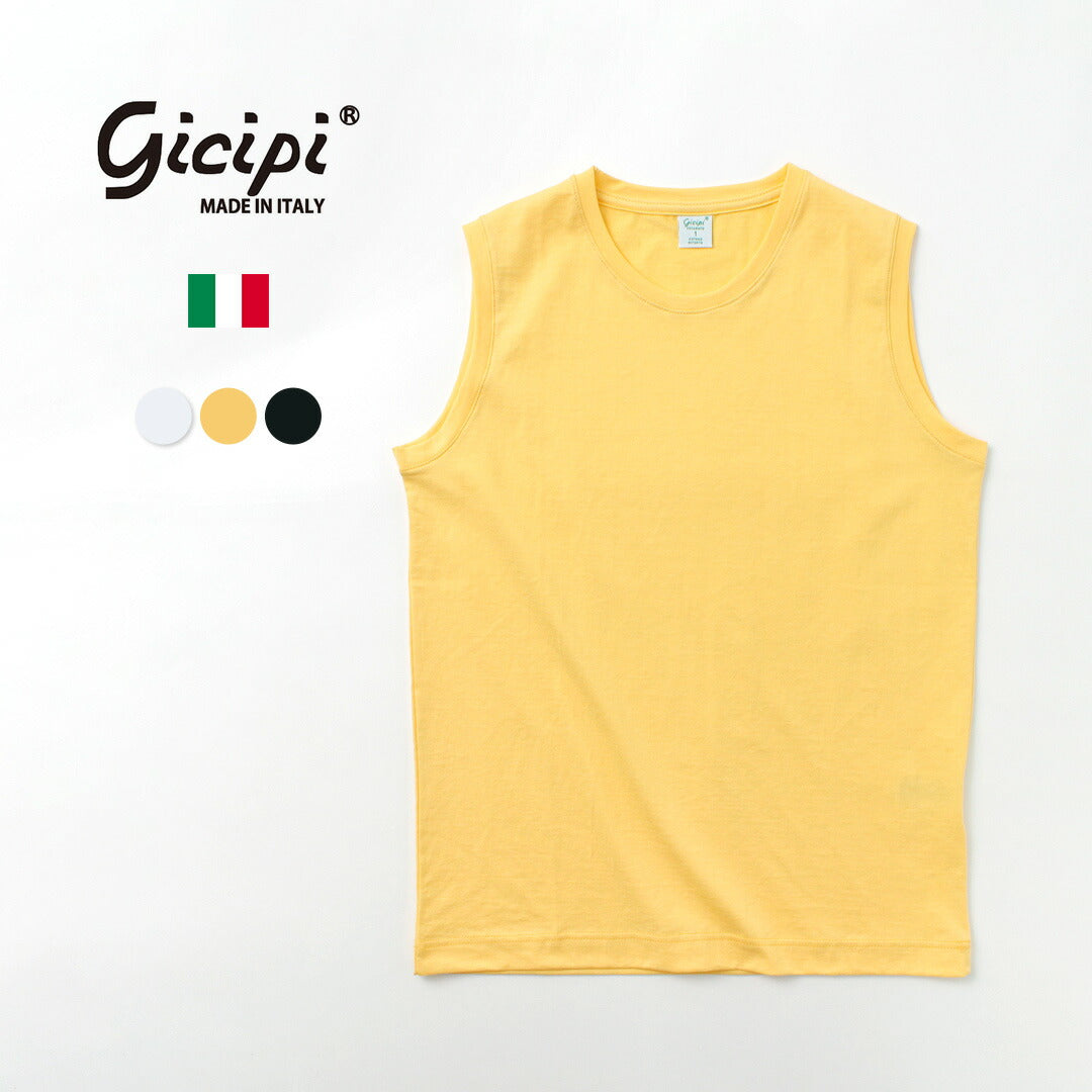 GICIPI（ジチピ） ズメラールド クルーネック ノースリーブTシャツ