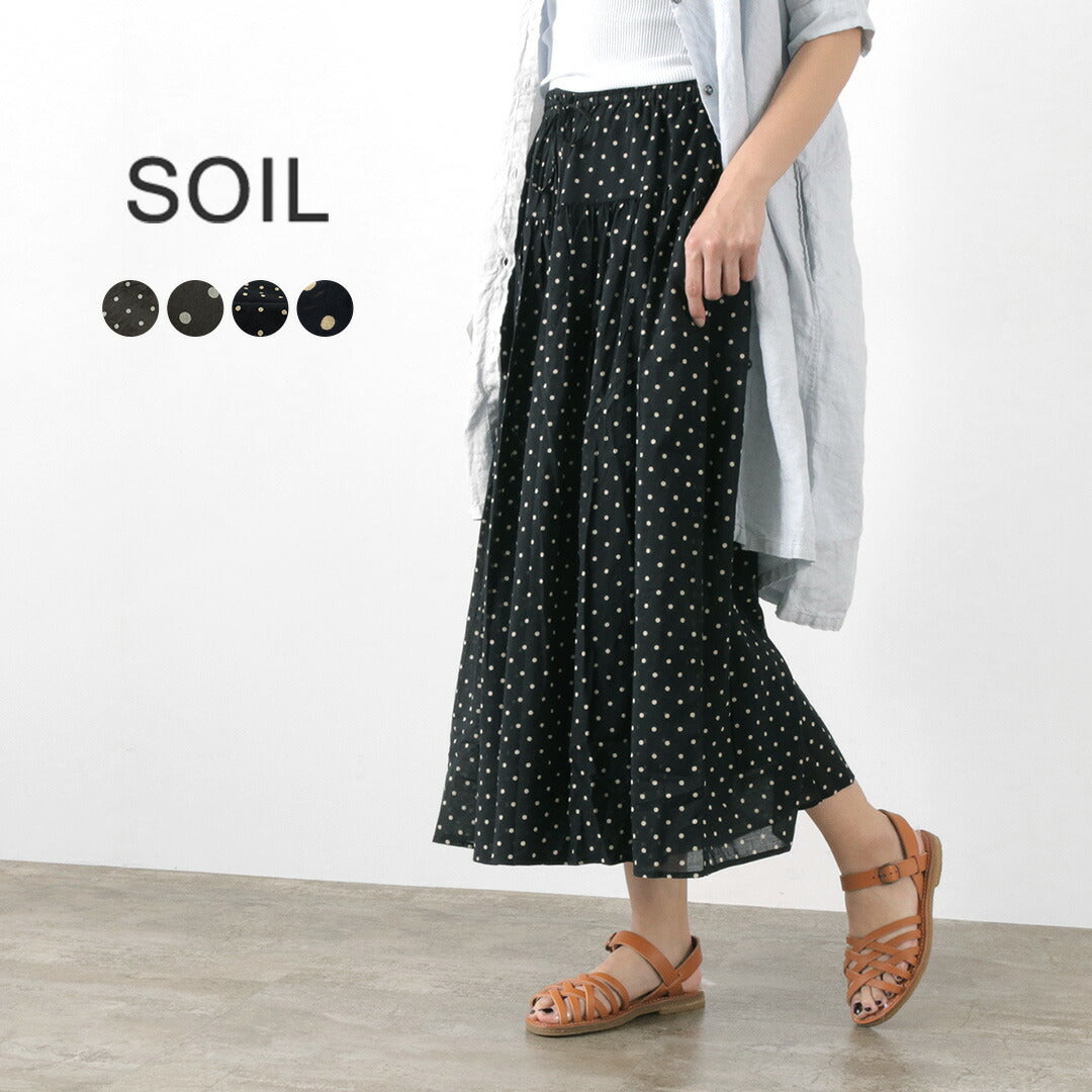 SOIL（ソイル） コットンボイル ドットプリント キュロット｜ROCOCO ONLINE STORE