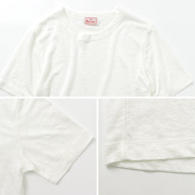 MAO MADE（マオメイド） ベルギーリネン スタンダードT / レディース Tシャツ 半袖 サマーニット 無地 日本製