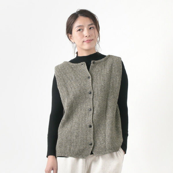 30％OFF】MAO MADE（マオメイド） シャペウ 2WAY 畦編み クルー ニット