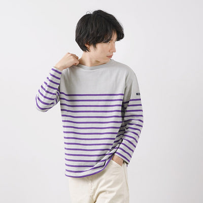 【20％OFFクーポン対象！】TIEASY（ティージー） HDCS カタヌキ ボーダー バスクシャツ / メンズ レディース ユニセックス トップス カットソー Tシャツ 長袖 ボートネック クリスマス プレゼント ギフト