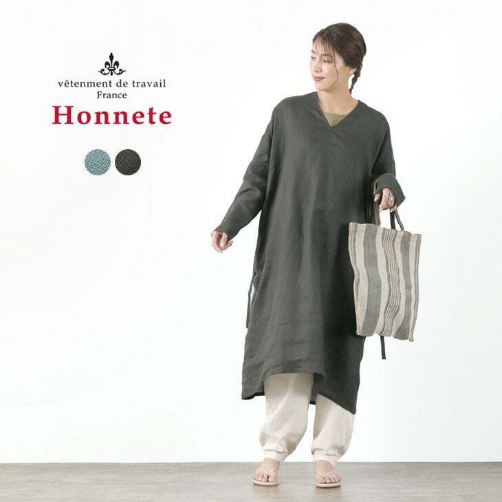 Honnete リネンプルオーバー