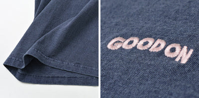 GOOD ON（グッドオン） 別注 GOOD ON アーチロゴ刺繍 Tシャツ / メンズ レディース 半袖 ロゴ GOST2127
