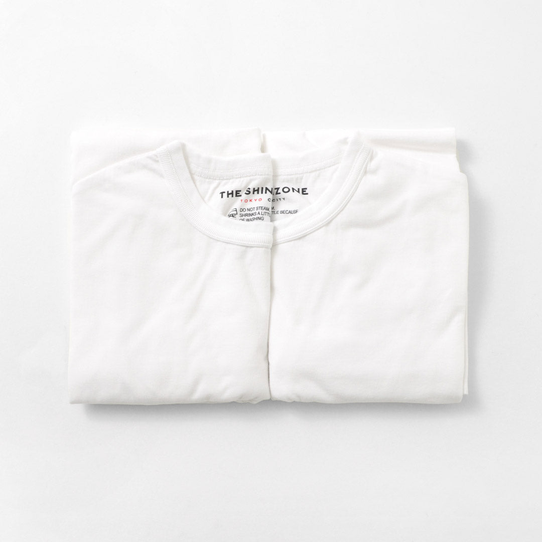 SHINZONE（シンゾーン） 2パック Tシャツ クルーネック 半袖 無地 2枚組 2枚入り セット レディース 日本製 20SMSCU66 PACK TEE