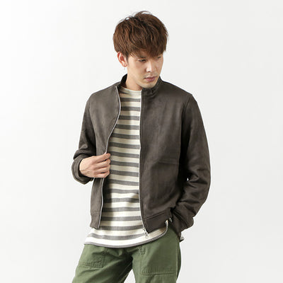 【まとめ買いで最大30％OFFクーポン】【20％OFF】HARRISS（ハリス） ニット スエード ダブルジップ ライダース 2021年モデル / メンズ / 長袖 / ライトアウター ジャケット / 快適 / 上品 / 伸縮 ストレッチ / 日本製 / HK212-04201【セール】 クリスマス プレゼント ギフト
