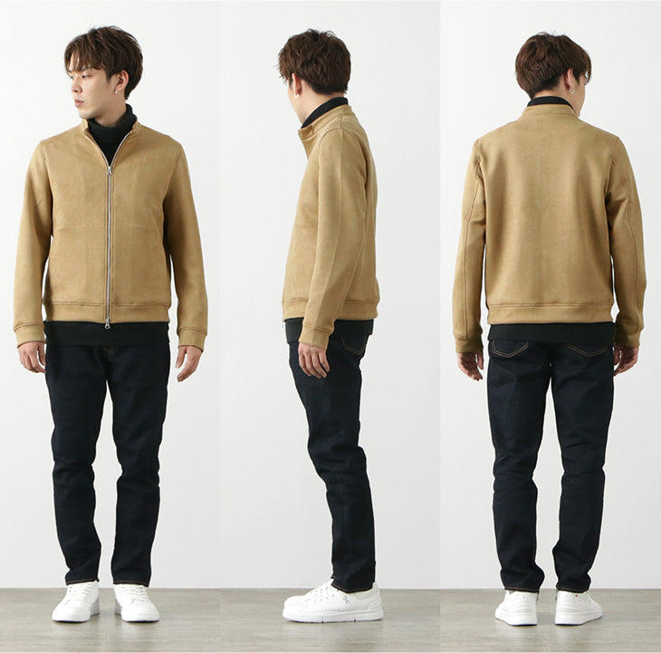 【まとめ買いで最大30％OFFクーポン】【20％OFF】HARRISS（ハリス） ニット スエード ダブルジップ ライダース 2021年モデル / メンズ / 長袖 / ライトアウター ジャケット / 快適 / 上品 / 伸縮 ストレッチ / 日本製 / HK212-04201【セール】 クリスマス プレゼント ギフト