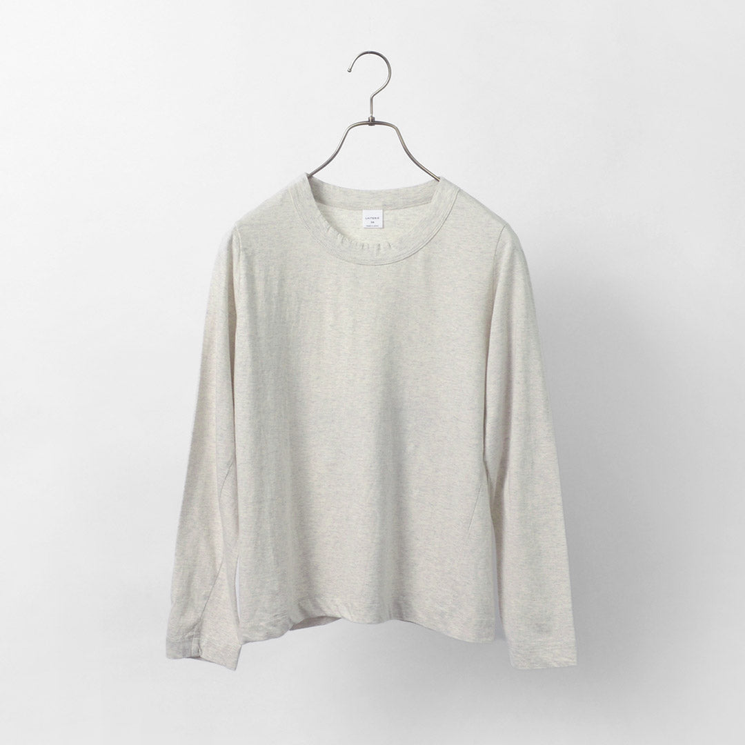 LAITERIE（レイトリー） ふわふわ天竺 長袖Tシャツ / レディース トップス カットソー クルーネック インナー コットン クリスマス プレゼント ギフト