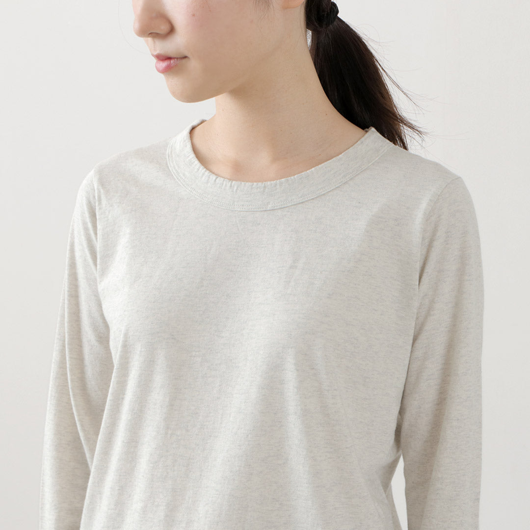 LAITERIE（レイトリー） ふわふわ天竺 長袖Tシャツ / レディース トップス カットソー クルーネック インナー コットン クリスマス プレゼント ギフト