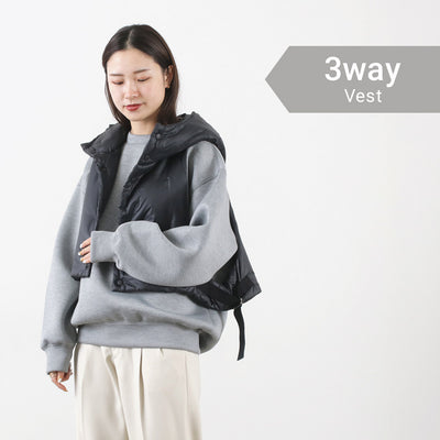 【まとめ買いで最大30％OFFクーポン】【30％OFF】F/CE.（エフシーイー） レイヤード パディングブルゾン レディース アウター ジャケット ショート エコダウン ベスト 3WAY SOLOTEX 日本製 NEW LAYERED PADDING BLOUSON クリスマス プレゼント ギフト【セール】