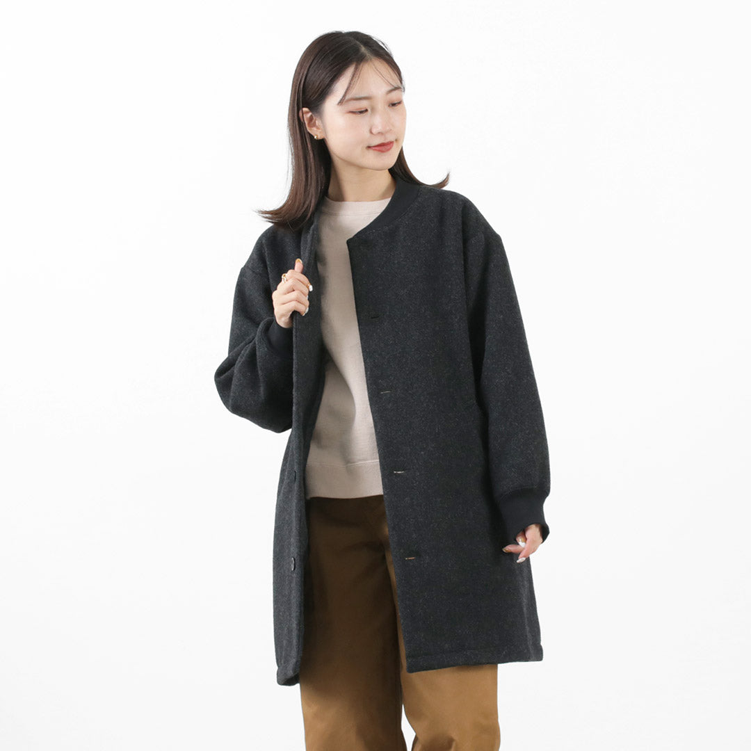 HAVE A GOOD DAY（ハブアグッドデイ）hgd-156 リブカラー ウール コート アウター ジャケット ロング ミドル 長め レディース 無地 シンプル RIB COLLAR WOOL COAT クリスマス プレゼント ギフト