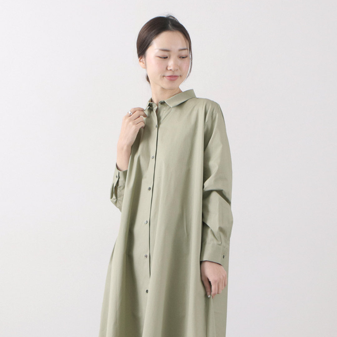 50％OFF】MIDIUMI（ミディウミ） Aライン シャツワンピース / 長袖