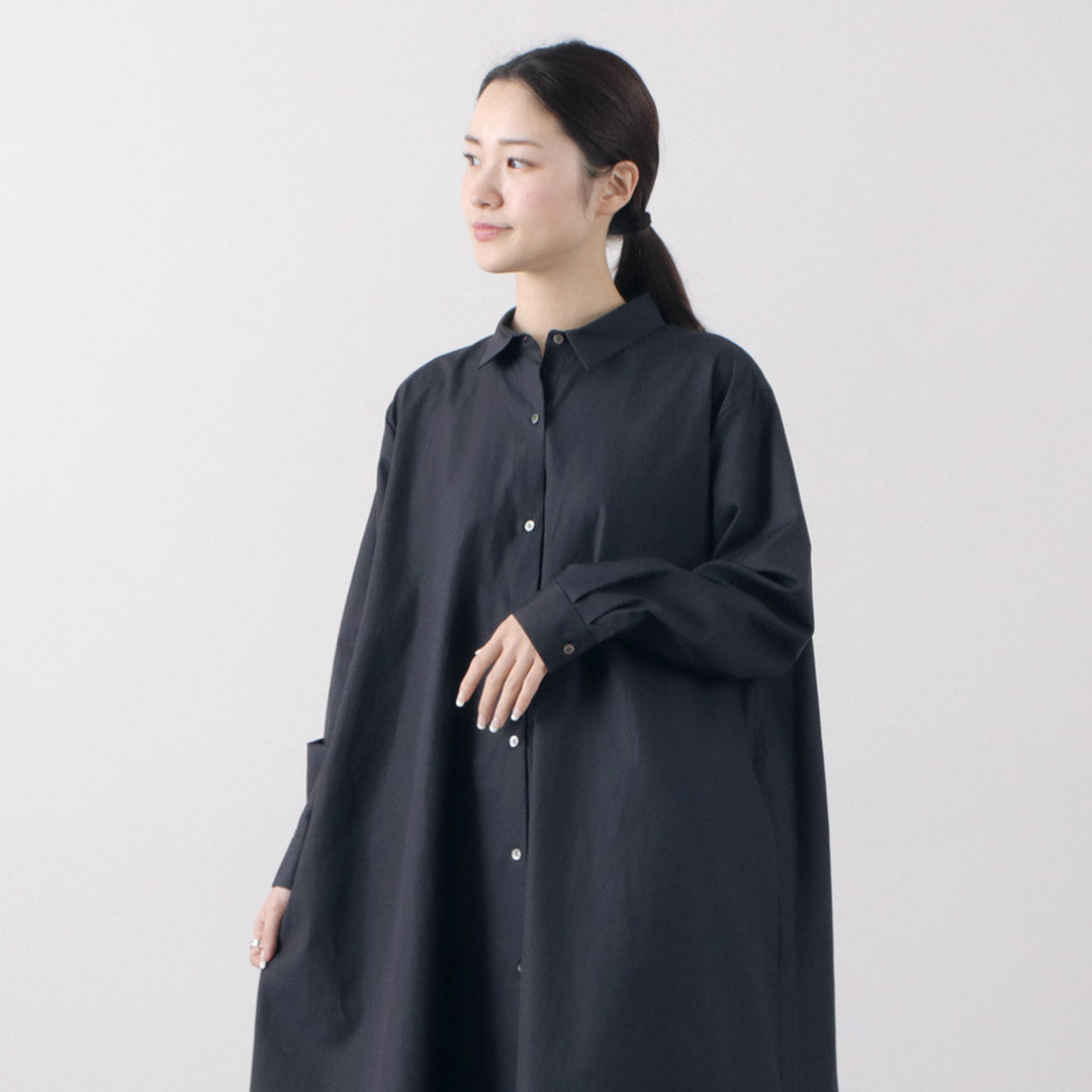 50％OFF】MIDIUMI（ミディウミ） Aライン シャツワンピース / 長袖