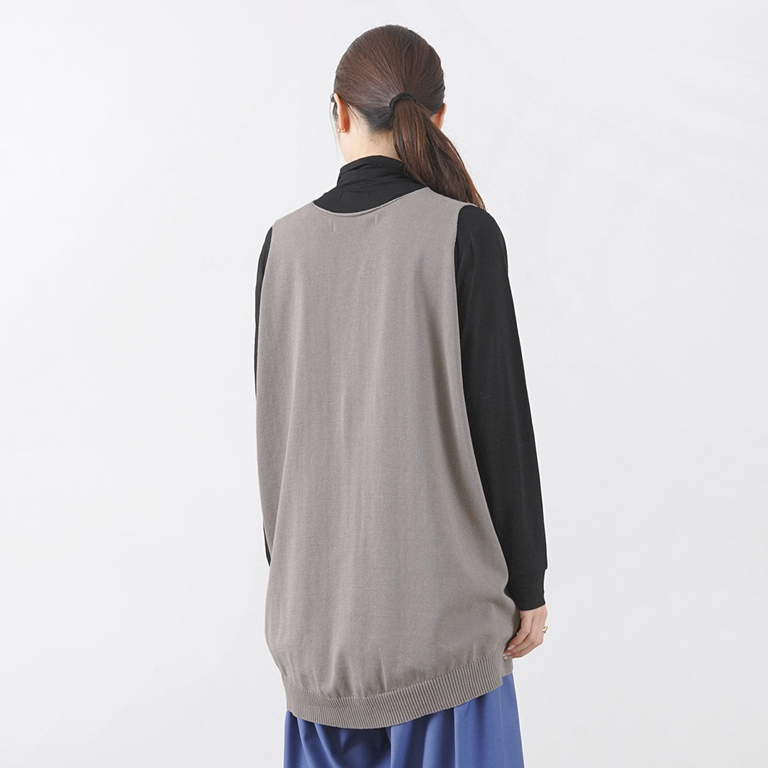 50％OFF】mizuiro ind（ミズイロインド） クルーネック コクーンベスト