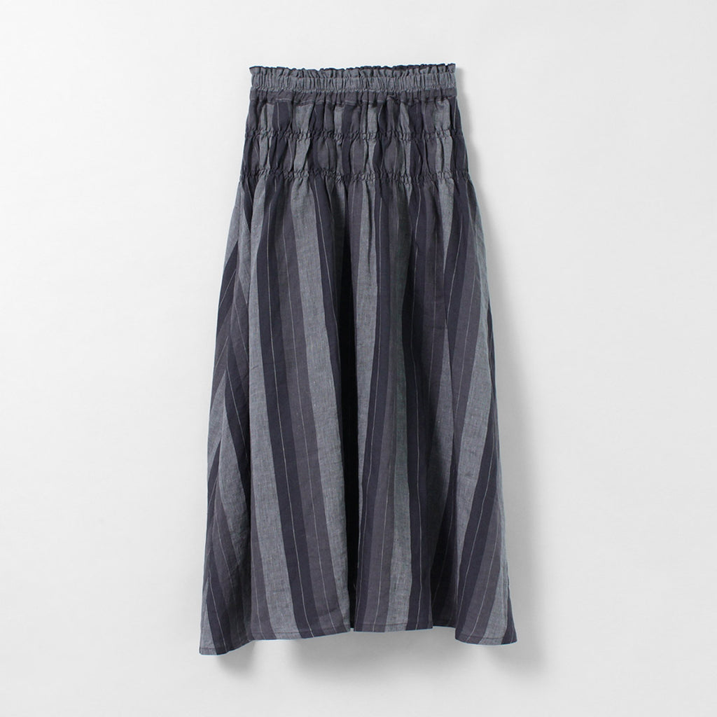 kelen ケレン リネン クロス シャーリング デザイン スカート“SMAQ”
