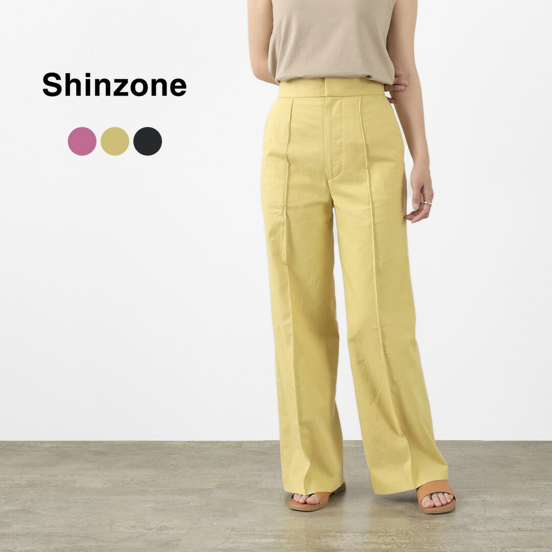 THE SHINZONE LINEN COMMON PANTS 32 イエロー-