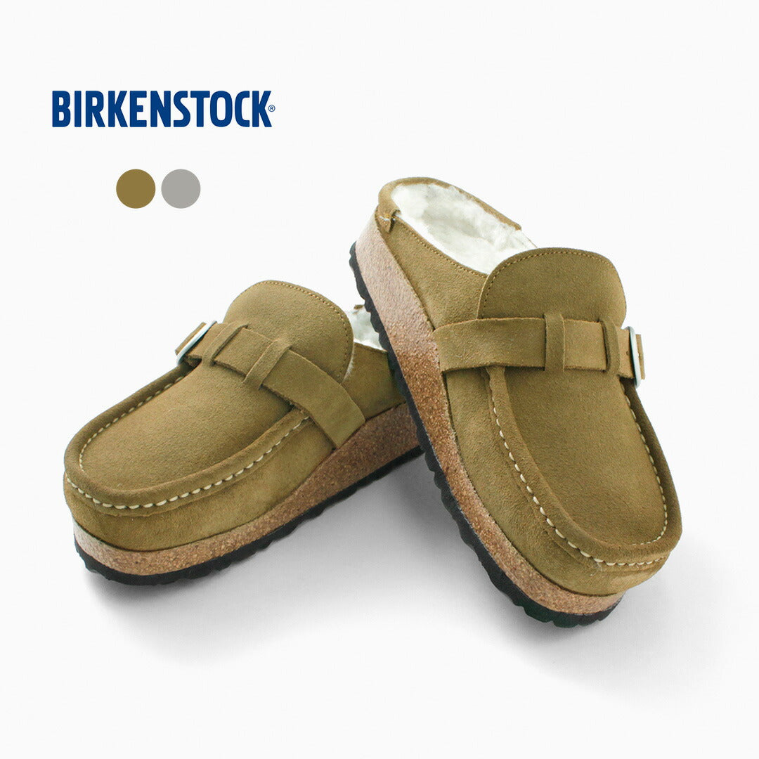 【50％OFF】BIRKENSTOCK（ビルケンシュトック） バックリー シアリング / スエードレザー ファー ベロアレザー ボア レディース 靴 シューズ サンダル 天然皮革 ナローフィット BUCKLEY SHEARLING SUEDE LEATHER/FUR【セール】