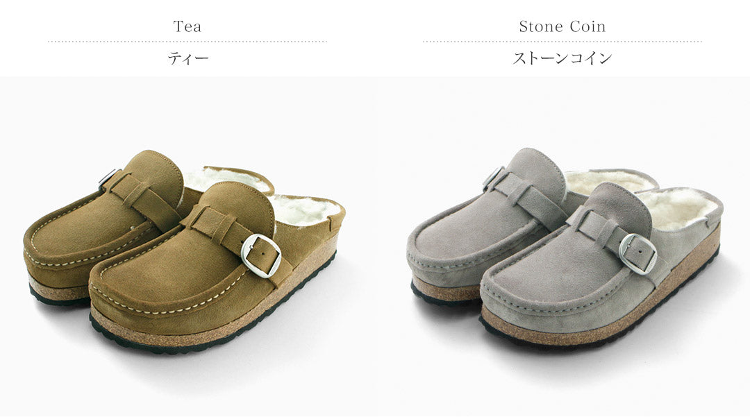 【50％OFF】BIRKENSTOCK（ビルケンシュトック） バックリー シアリング / スエードレザー ファー ベロアレザー ボア レディース 靴 シューズ サンダル 天然皮革 ナローフィット BUCKLEY SHEARLING SUEDE LEATHER/FUR【セール】