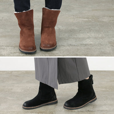 【まとめ買いで最大30％OFFクーポン】【20％OFF】BIRKENSTOCK（ビルケンシュトック） ウプサラ シアリング / スエードレザー ハーフブーツ ミドル丈 ベロアレザー ボア レディース ローヒール フラット UPPSALA SHEARLING SUEDE LEATHER クリスマス プレゼント ギフト【セール】