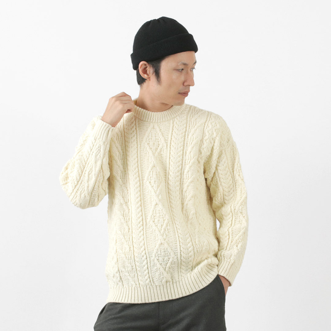 50％OFF】OLD DERBY KNITWEAR（オールドダービーニットウェア） アラン クループルオーバー｜ROCOCO ONLINE STORE