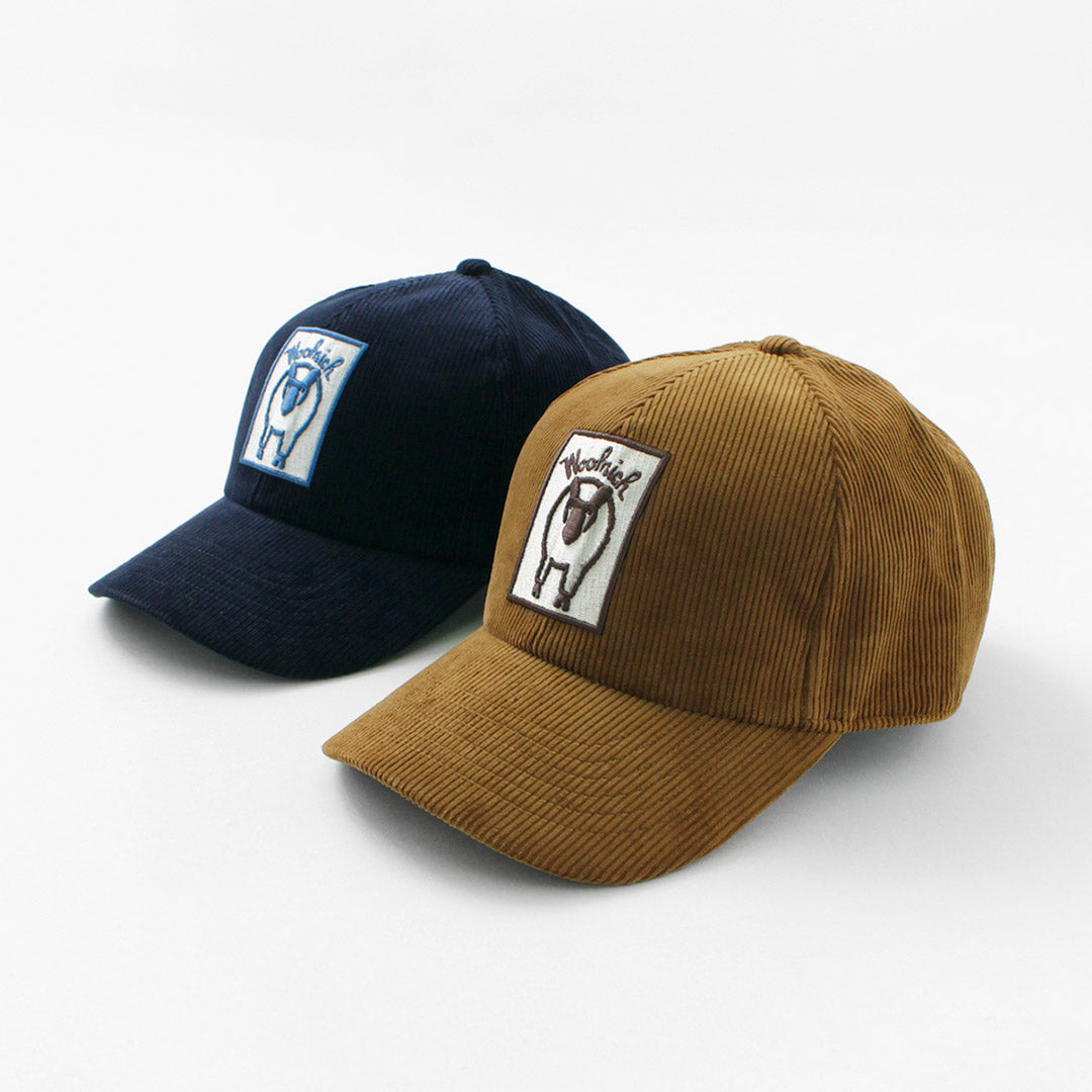 WOOLRICH（ウールリッチ） ロゴキャップ メンズ 帽子 コーデュロイ コットン 綿 ワッペン LOGO CAP クリスマス プレゼント ギフト