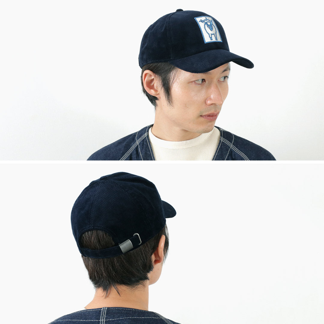 WOOLRICH（ウールリッチ） ロゴキャップ メンズ 帽子 コーデュロイ コットン 綿 ワッペン LOGO CAP クリスマス プレゼント ギフト