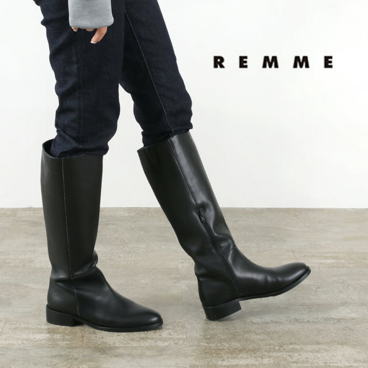 REMME（レメ） サイドジップ ロングブーツ シューズ 靴 レディース 