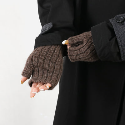 WILLIAM BRUNTON（ウィリアムブラントン） 3PLY リブ リストウォーマー レディース 手袋 カシミア アームウォーマー ニット 3PLY SHORT RIB WRISTWARMER クリスマス プレゼント ギフト