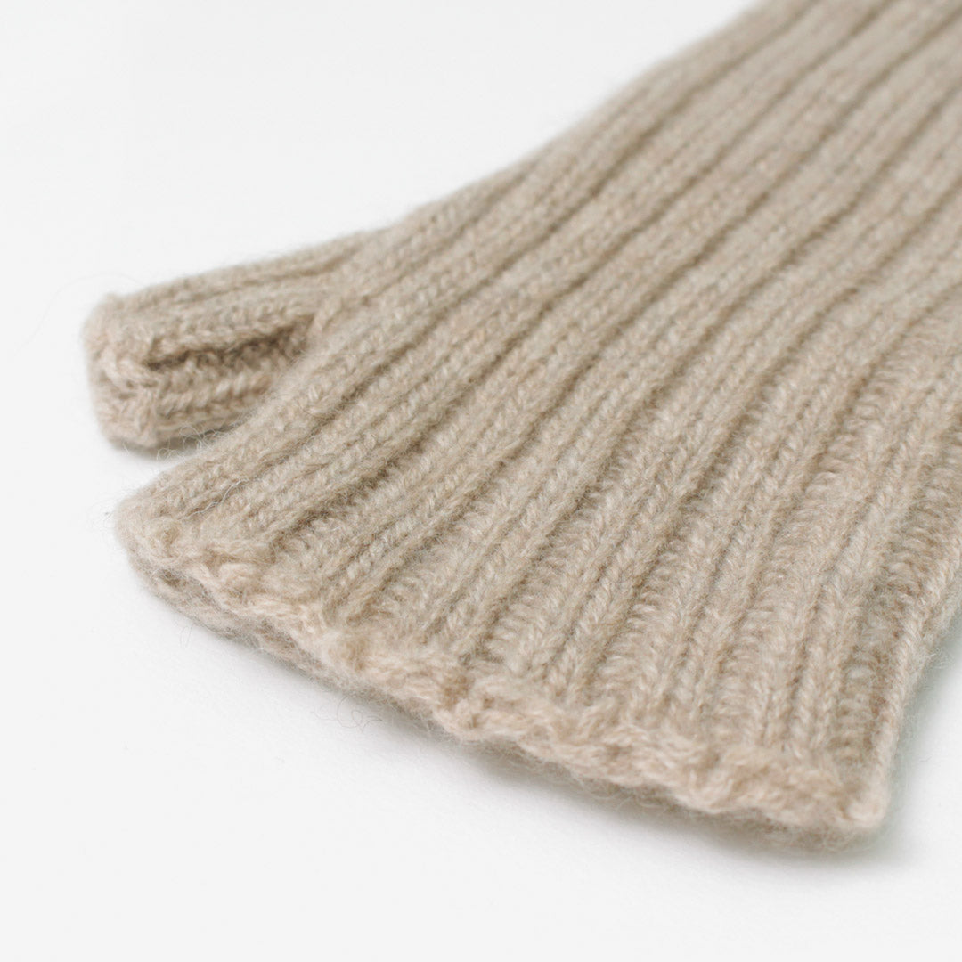 WILLIAM BRUNTON（ウィリアムブラントン） 3PLY リブ リストウォーマー レディース 手袋 カシミア アームウォーマー ニット 3PLY SHORT RIB WRISTWARMER クリスマス プレゼント ギフト