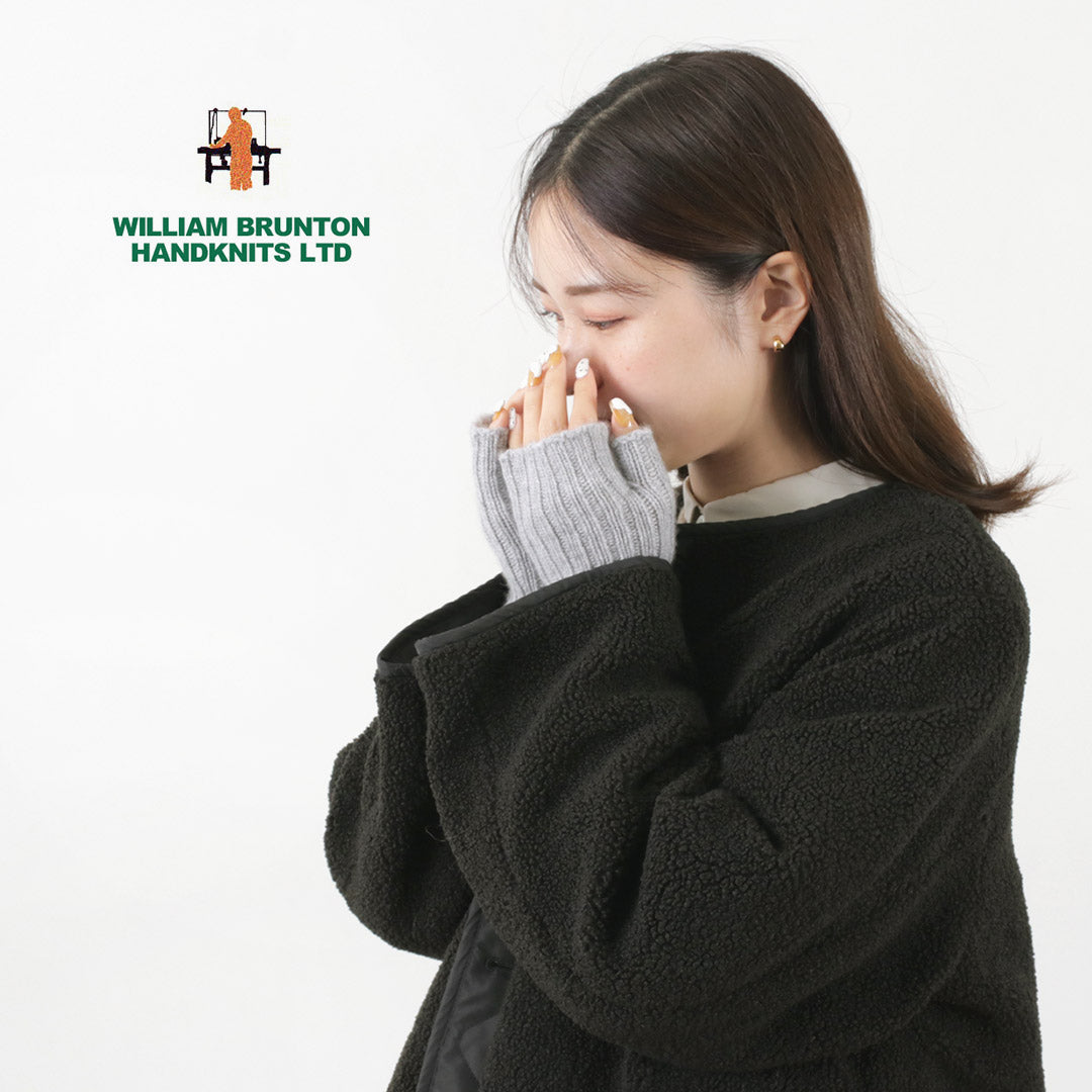 WILLIAM BRUNTON（ウィリアムブラントン） 3PLY リブ リストウォーマー レディース 手袋 カシミア アームウォーマー ニット 3PLY SHORT RIB WRISTWARMER クリスマス プレゼント ギフト