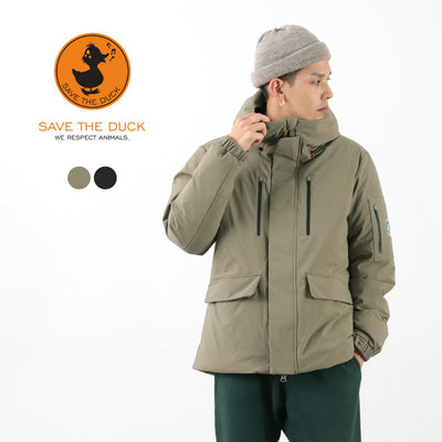 【まとめ買いで最大30％OFFクーポン】【30％OFF】SAVE THE DUCK（セーブザダック） ヒラム シンセティック ダウンジャケット アジアフィット メンズ アウター 中綿 フード収納可 軽い 暖かい 防水 防風 防寒 防湿 透湿 セイブザダック HIRAM クリスマス プレゼント ギフト【セール】