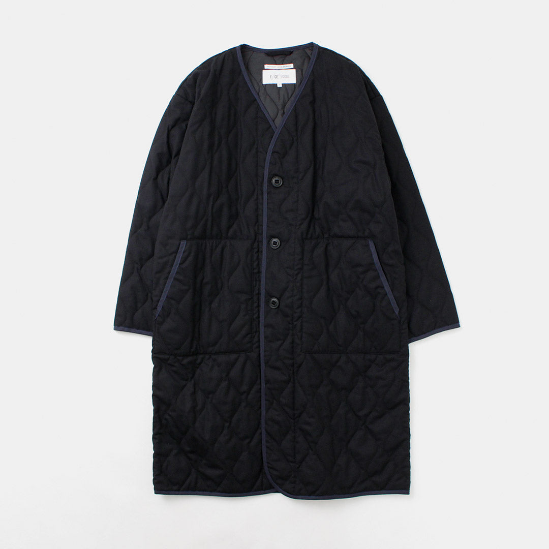 【30％OFF】F/CE.（エフシーイー） ウールキルトコート レディース アウター ロング 中綿 キルティングコート WOOL QUILT COAT【セール】