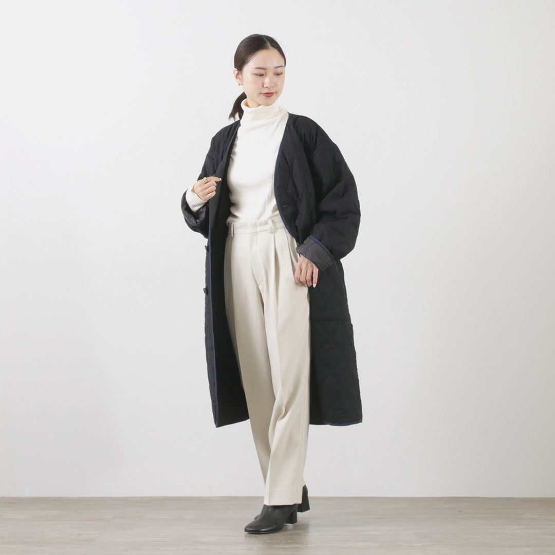 【30％OFF】F/CE.（エフシーイー） ウールキルトコート レディース アウター ロング 中綿 キルティングコート WOOL QUILT COAT【セール】