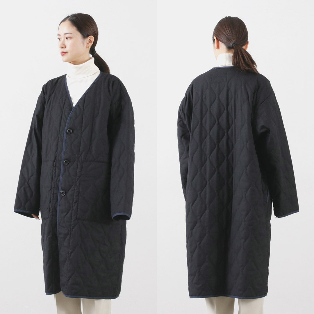 【30％OFF】F/CE.（エフシーイー） ウールキルトコート レディース アウター ロング 中綿 キルティングコート WOOL QUILT COAT【セール】