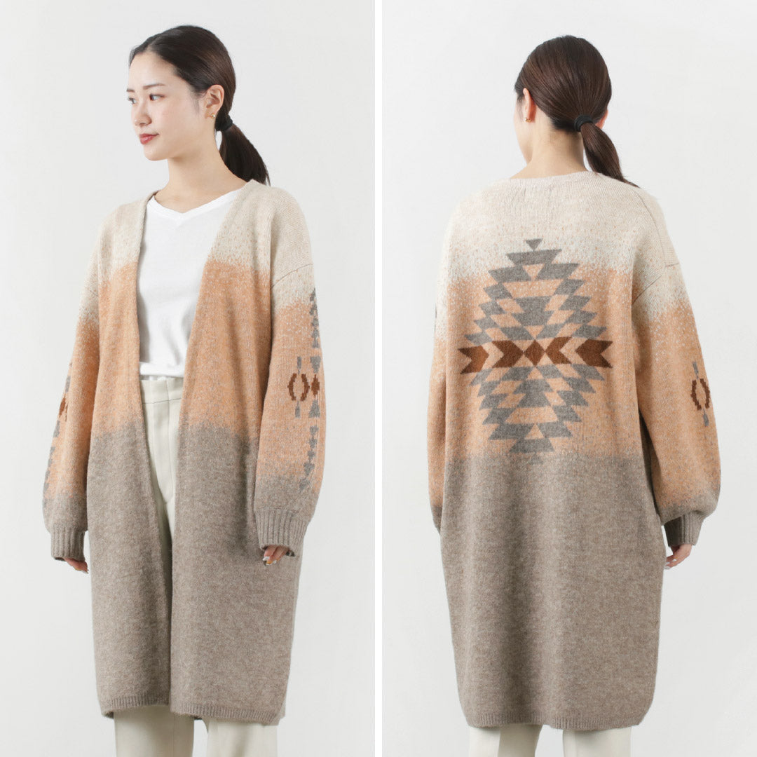 【まとめ買いで最大30％OFFクーポン】【20％OFF】PENDLETON（ペンドルトン） ノーカラー ロングニットカーディガン レディース NO COLLAR CARDIGAN【セール】 クリスマス プレゼント ギフト
