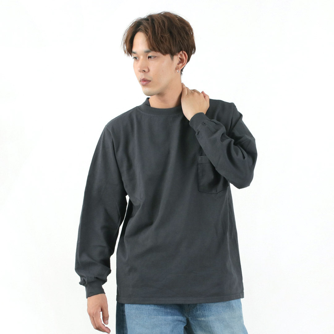 GOODWEAR（グッドウェア） ロングスリーブ モックネック ポケットＴシャツ メンズ レディース ユニセックス トップス 長袖 ロンT  ｜ROCOCO ONLINE STORE