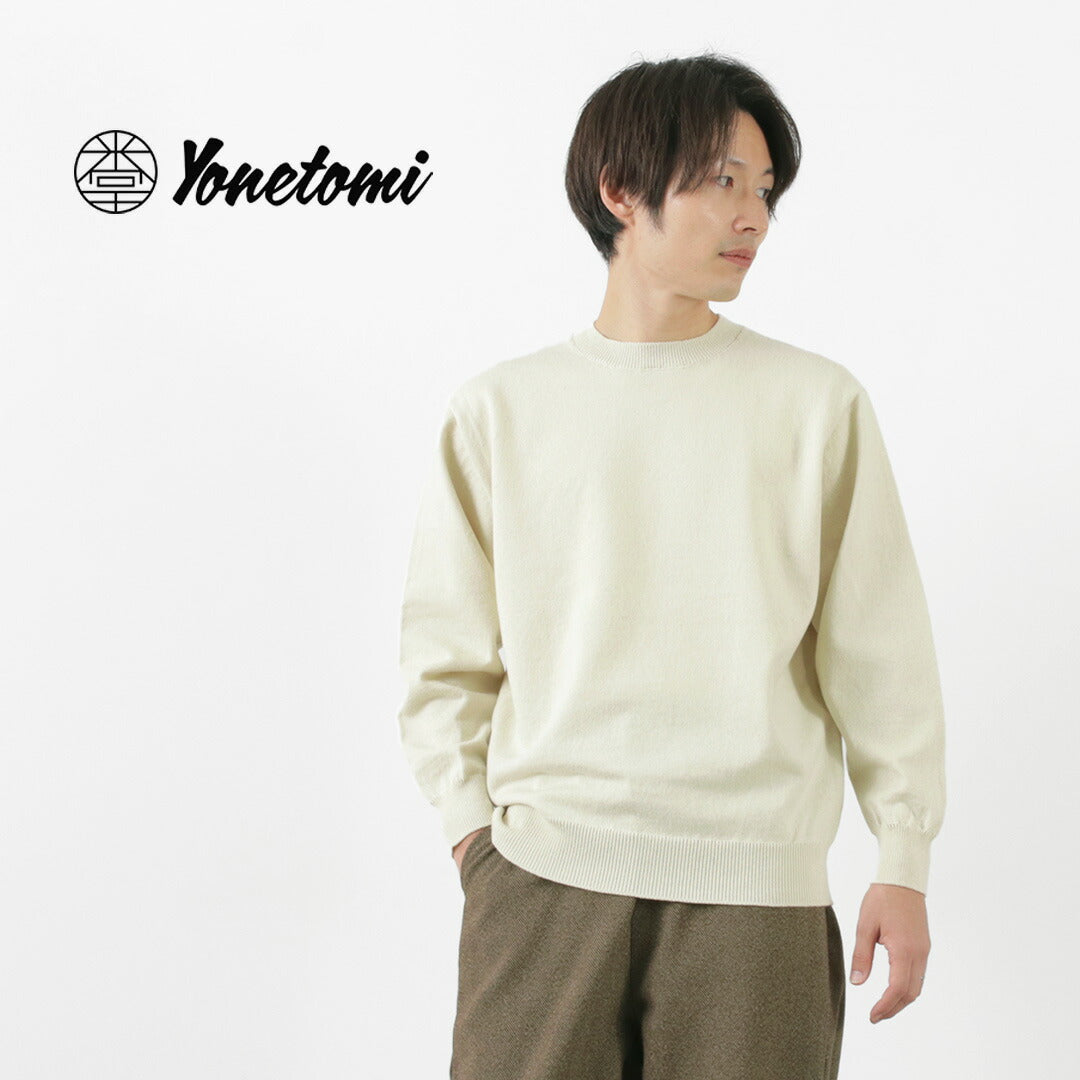 YONETOMI NEW BASIC（ヨネトミニューベーシック） リジッド カシミア ニット プルオーバー セーター カシミヤ  クルーネック｜ROCOCO ONLINE STORE