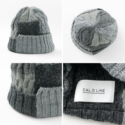 【まとめ買いで最大30％OFFクーポン】【50％OFF】CAL O LINE （キャルオーライン） ケーブル ニットキャップ メンズ ニット帽 帽子 ウール 防寒 CABLE KNIT CAP【セール】 クリスマス プレゼント ギフト