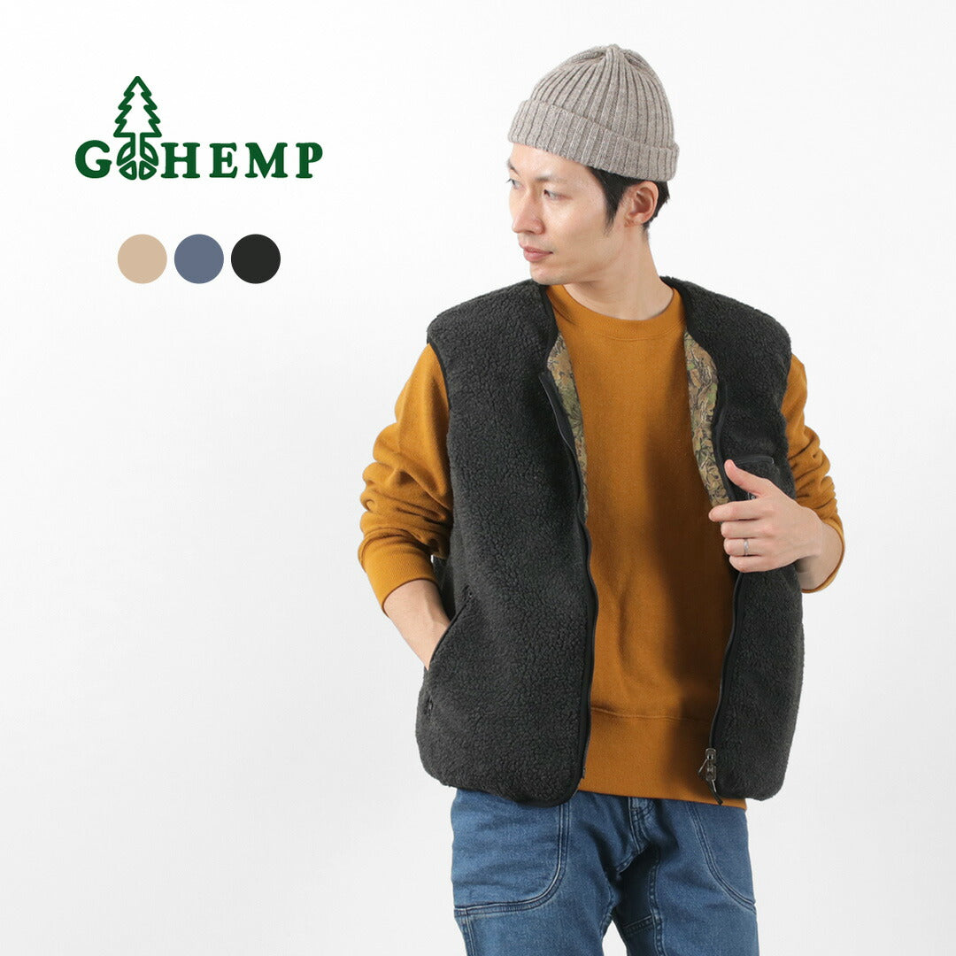 【30％OFF】GOHEMP（ゴーヘンプ） ブラウンロッジベスト