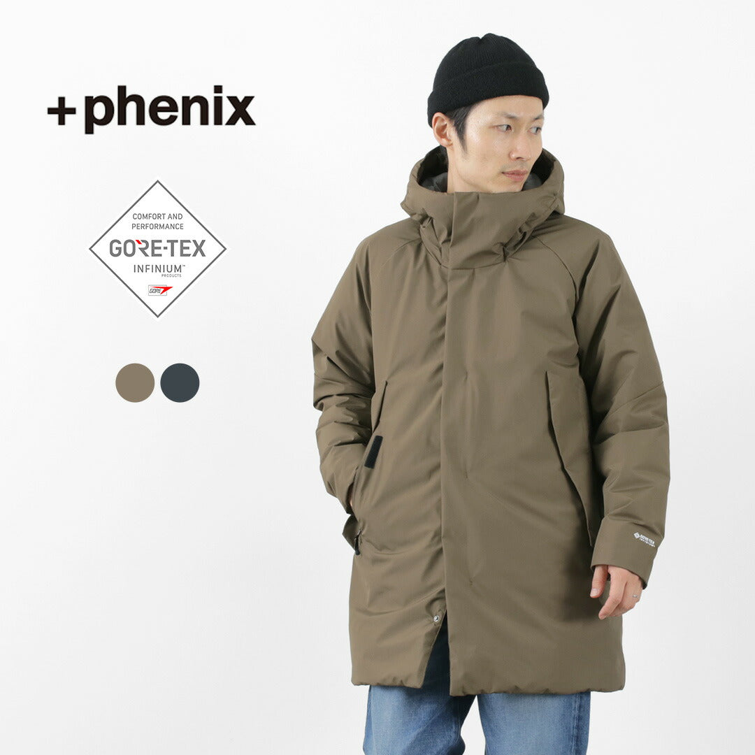 ＋phenix（プラスフェニックス） フーディ ダウンコート GTX メンズ アウター ゴアテックス ビジネス 長袖 HOODIE DOWN COAT  GTX