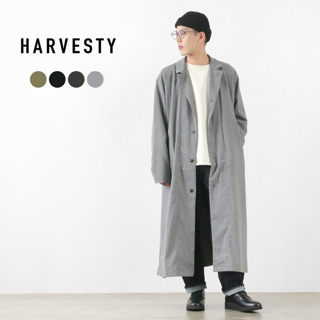 【30％OFF】HARVESTY（ハーベスティ） オーバーコート ロングコート