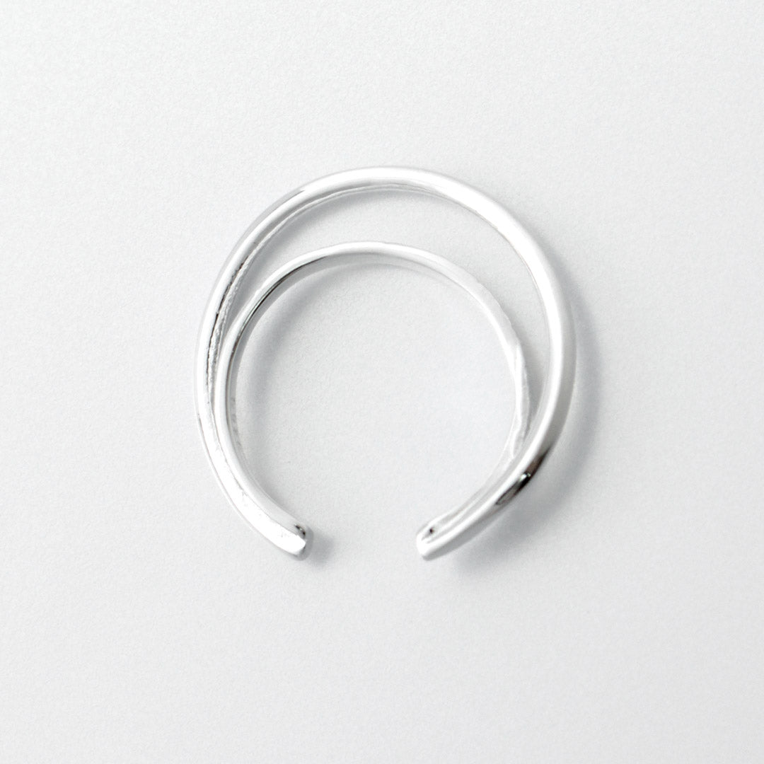 aura（オーラ） ダブルライン イヤーカフ リング / レディース 指輪 シルバー925 2WAY Ｗline ear cuff ring