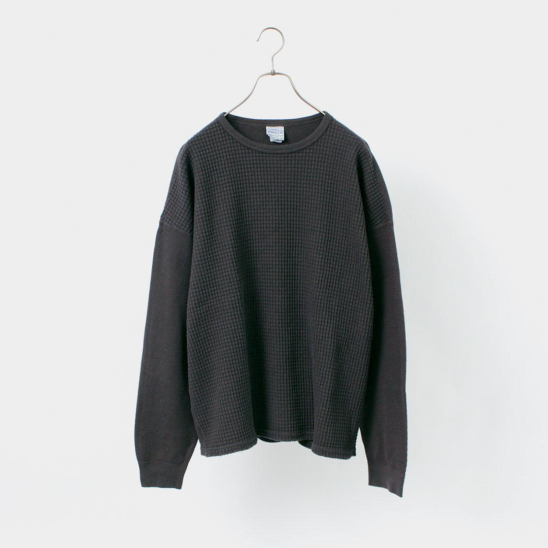 【まとめ買いで最大30％OFFクーポン】【30％OFF】WALLA WALLA SPORT（ワラワラスポーツ） クレイジー サーマル クルー メンズ レディース ユニセックス ロンT トレーナー ワッフル 長袖 日本製 CRAZY THERMAL CREW【セール】 クリスマス プレゼント ギフト