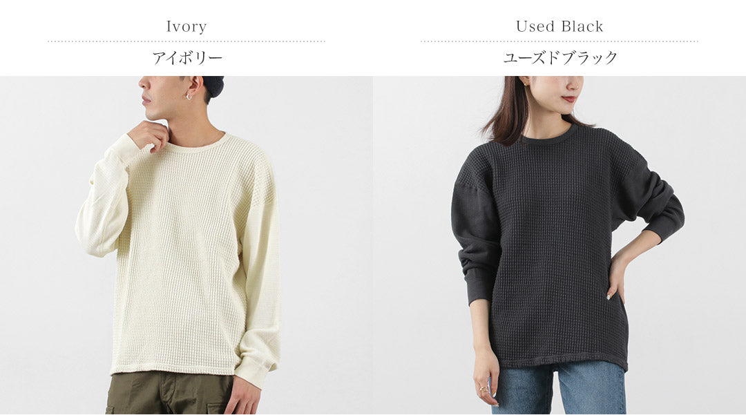 【まとめ買いで最大30％OFFクーポン】【30％OFF】WALLA WALLA SPORT（ワラワラスポーツ） クレイジー サーマル クルー メンズ レディース ユニセックス ロンT トレーナー ワッフル 長袖 日本製 CRAZY THERMAL CREW【セール】 クリスマス プレゼント ギフト