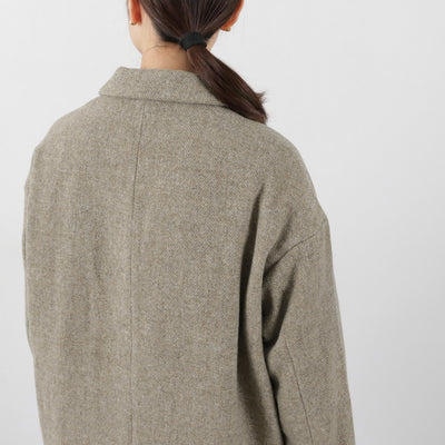 【まとめ買いで最大30％OFFクーポン】【30％OFF】TISSU（ティシュ） オリジナルウール ヘリンボンチェスターコート レディース アウター ヘリンボーン ロング 日本製【セール】 クリスマス プレゼント ギフト