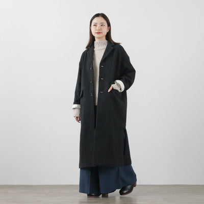 【まとめ買いで最大30％OFFクーポン】【30％OFF】TISSU（ティシュ） オリジナルウール ヘリンボンチェスターコート レディース アウター ヘリンボーン ロング 日本製【セール】 クリスマス プレゼント ギフト