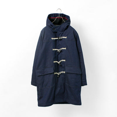 FOB FACTORY（FOBファクトリー） インディゴ ダッフルコート メンズ アウター 二十織デニム ウール 経年変化 日本製 INDIGO DUFFLE COAT クリスマス プレゼント ギフト